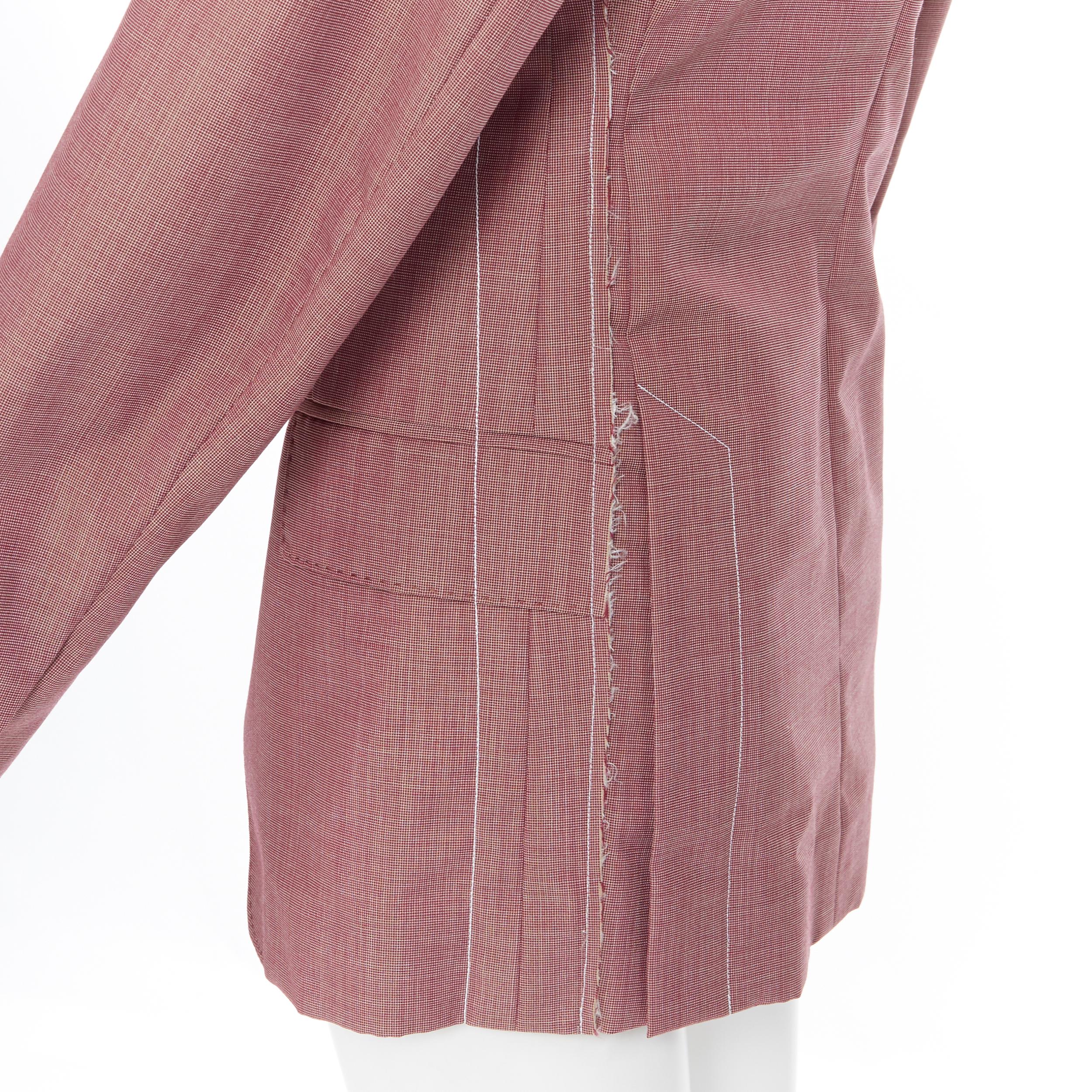 runway OLD CELINE PHOEBE PHILO pink wool cinched waist oversized blazer FR36 S
Brand: Celine
Designer: Phoebe Philo
Model Name / Style: Fitted blazer
Material: Wool
Color: Pink
Pattern: Solid
Closure: Button
Extra Detail: Dusty pink wool upper.