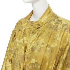 Runway OSCAR DE LA RENTA 2019 silk  floral tassel drawstring robe coat S