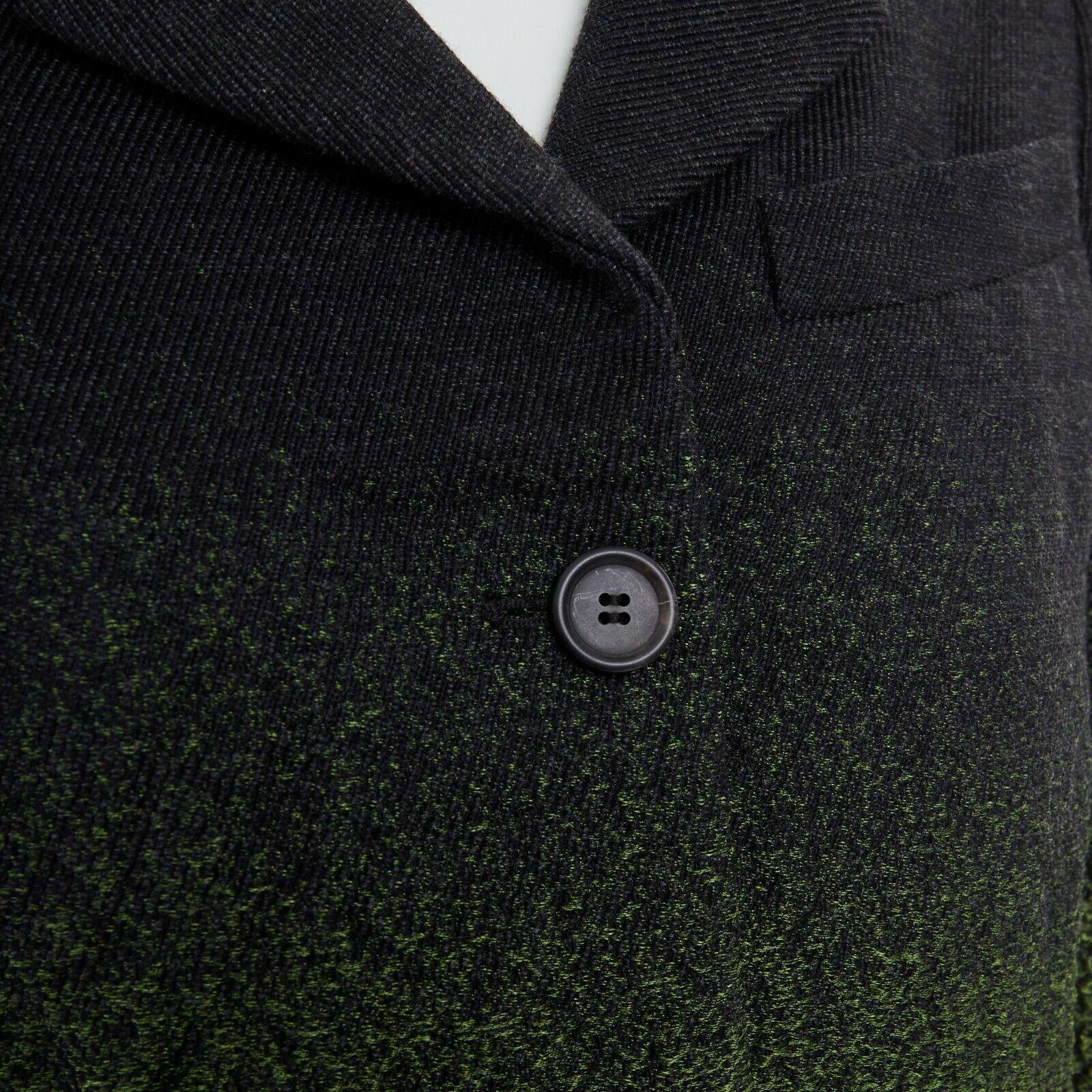 runway PRADA black green gradient shrinken crinkled short jacket IT40 S 1