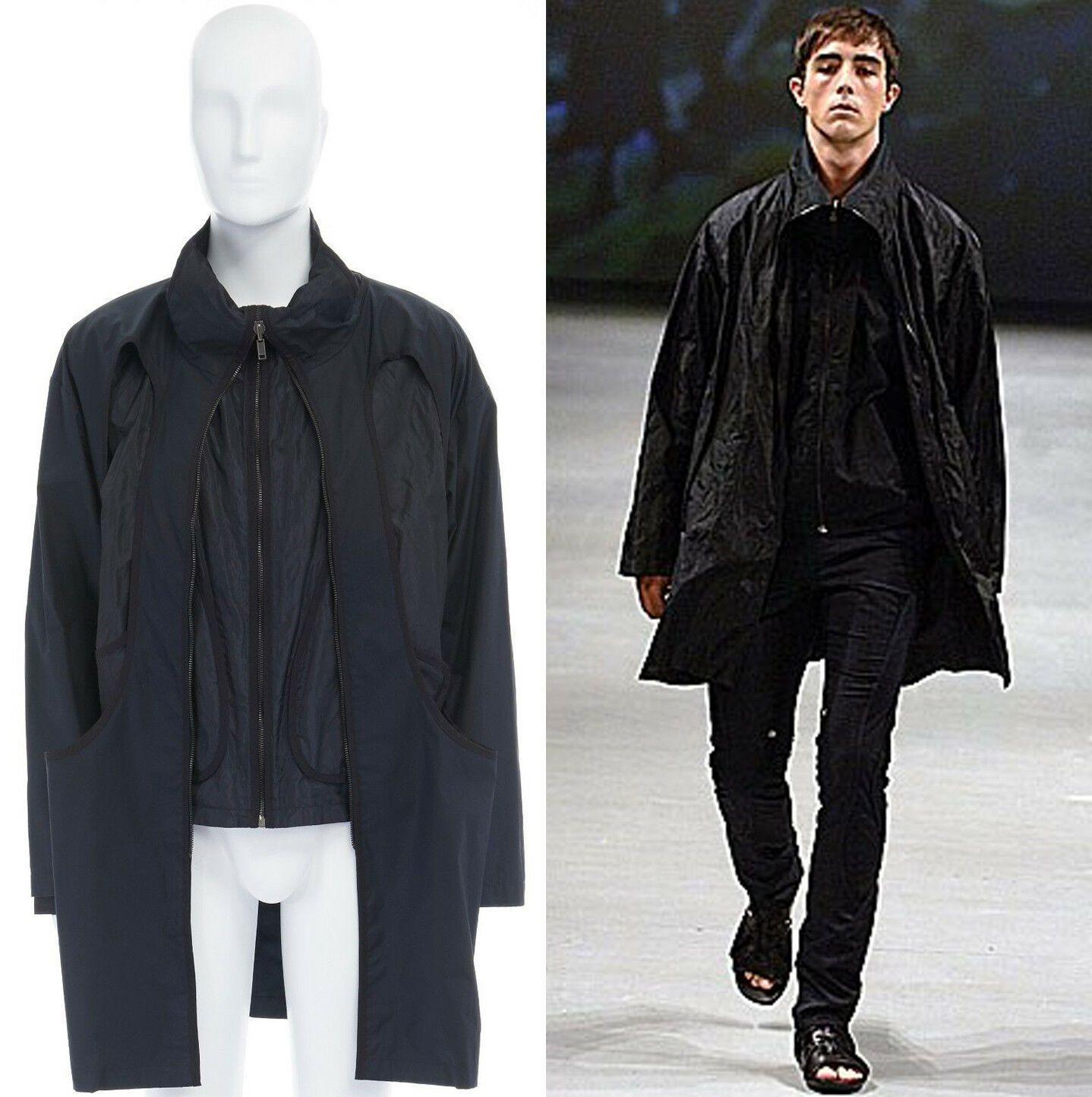 runway RAF SIMONS SS07 blue dual layered exposed lining zip up