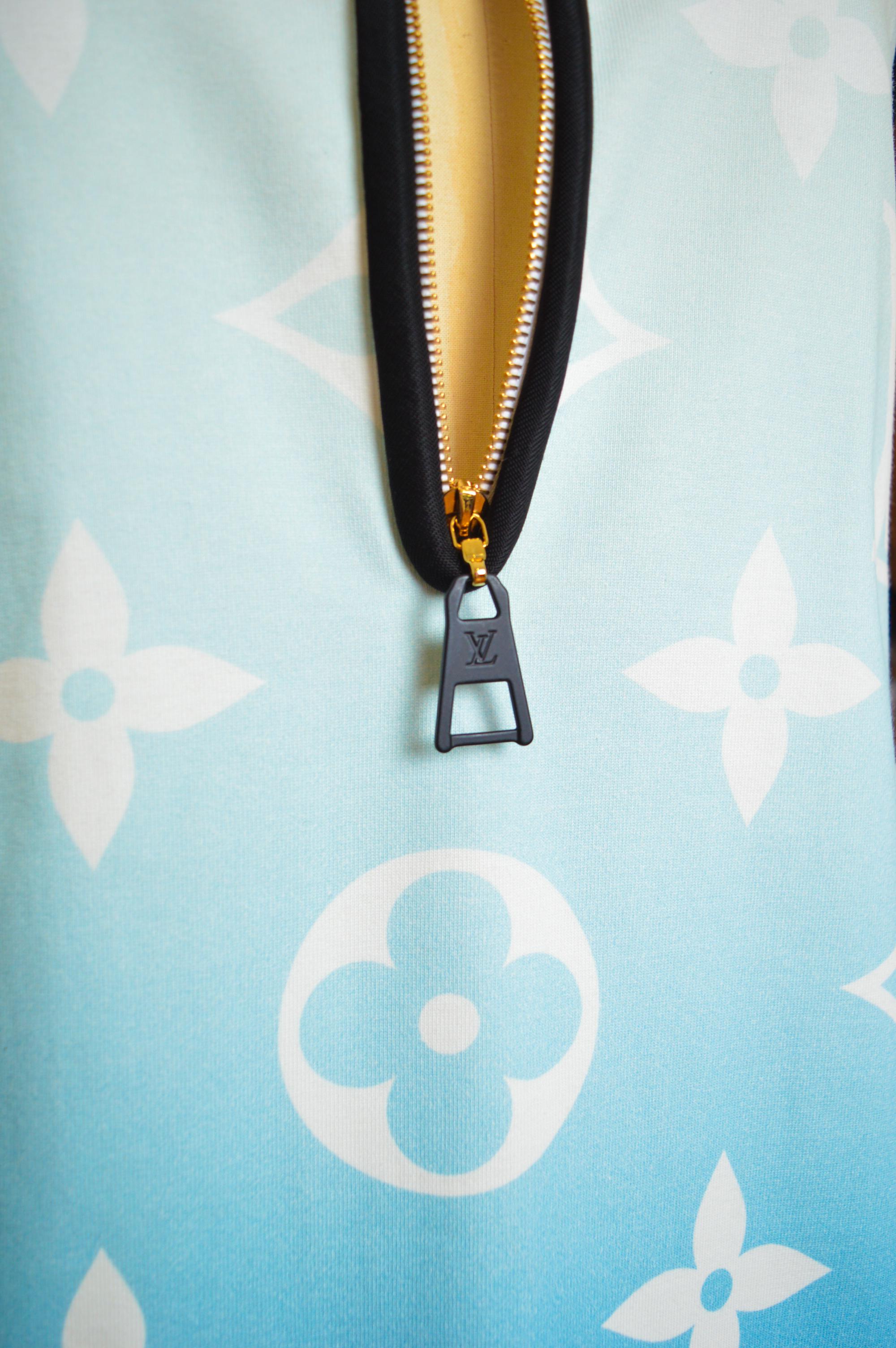 Runway Sample Spring 2021 LOUIS VUITTON Monogram Blue Lagoon Dress For Sale 7