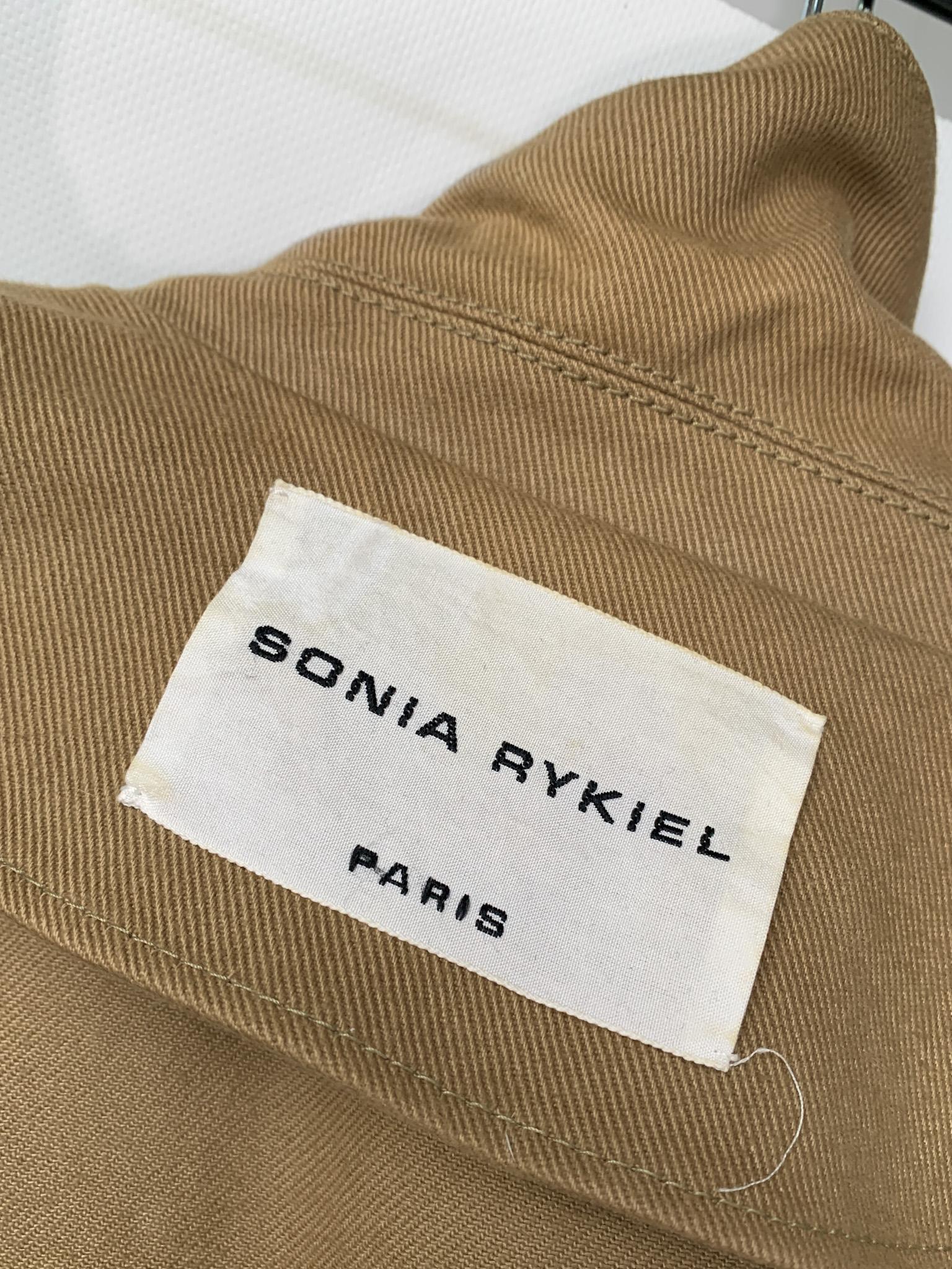 Runway Sonia Rykiel multicolour cotton tweed denim patchwork multi-pocket jacket 9