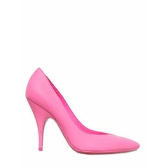 Défilé SS15 Moschino Couture Jeremy Scott Barbie Pink High Heels Leather Pumps