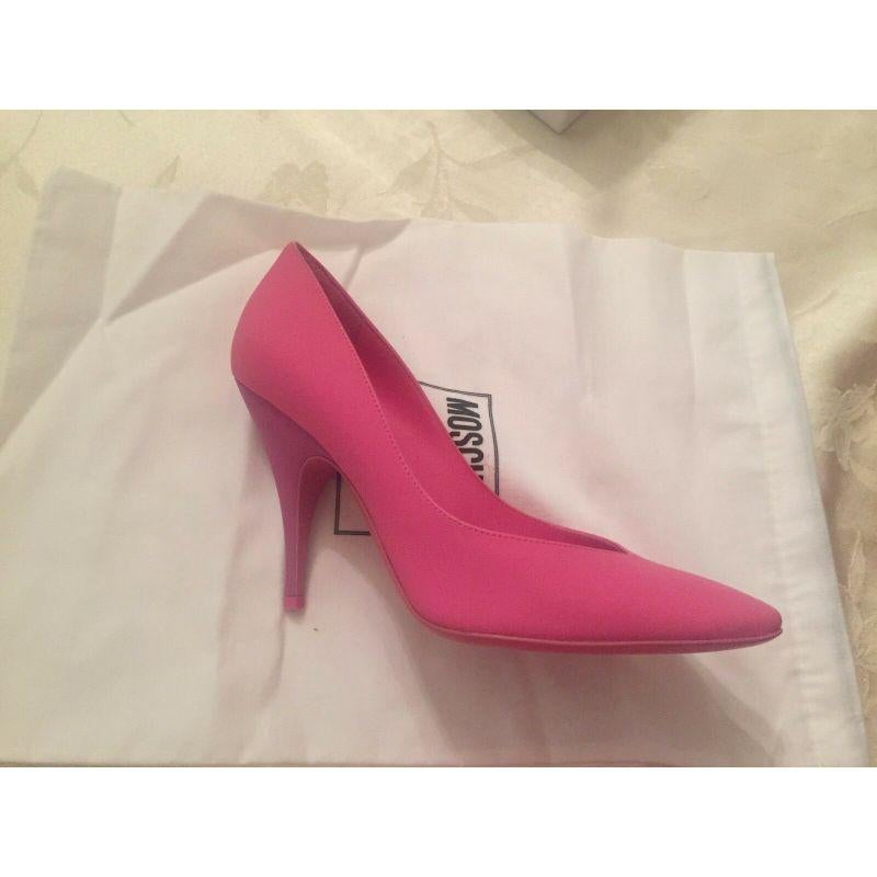 Runway SS15 Moschino Couture Jeremy Scott Barbie Pink High Heels Leather Pumps For Sale 1