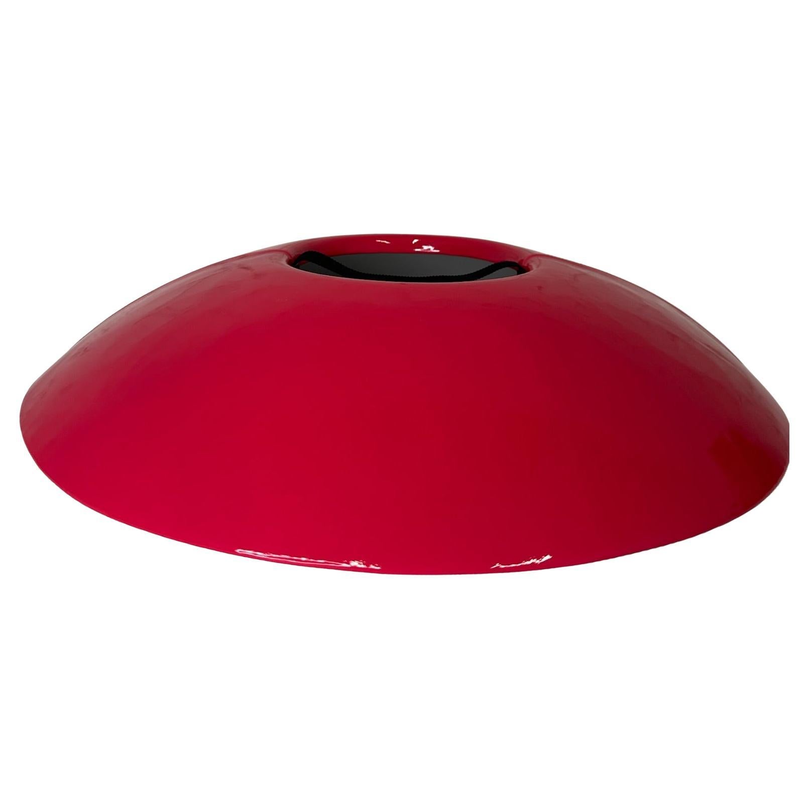 RUNWAY! SS23 MOSCHINO Couture Jeremy Scott Red Fuchsia PVC Oversized OSFA Hat For Sale