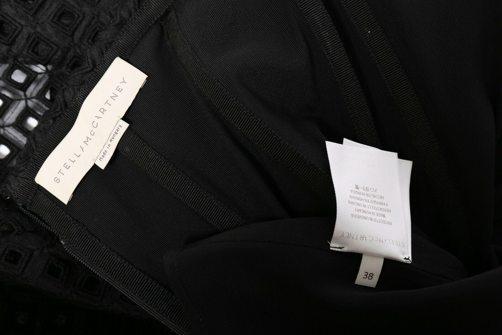runway STELLA MCCARTNEY black embroidery eyelet corset top IT38 US0 UK6 3