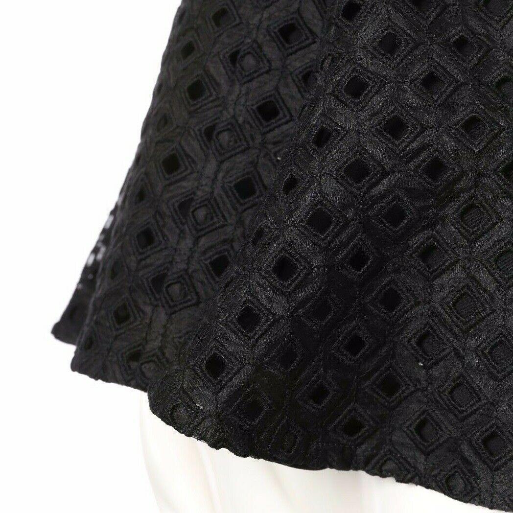 runway STELLA MCCARTNEY black embroidery eyelet corset top IT38 US0 UK6 1