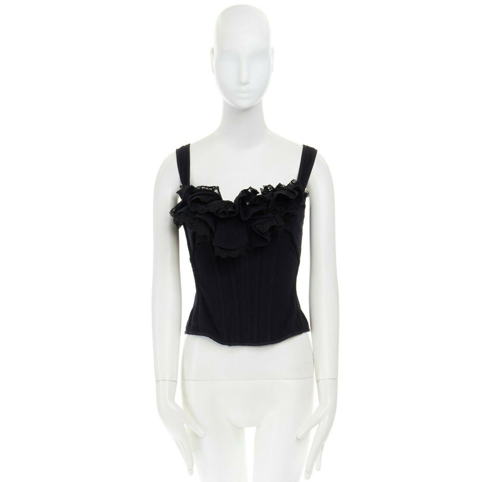 black lace corset top