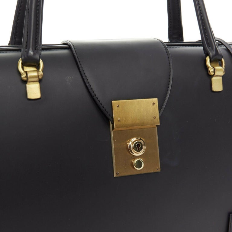 Thom Browne - Vacchetta Leather Mrs. Thom Baguette Bag - One Size - Black - Female