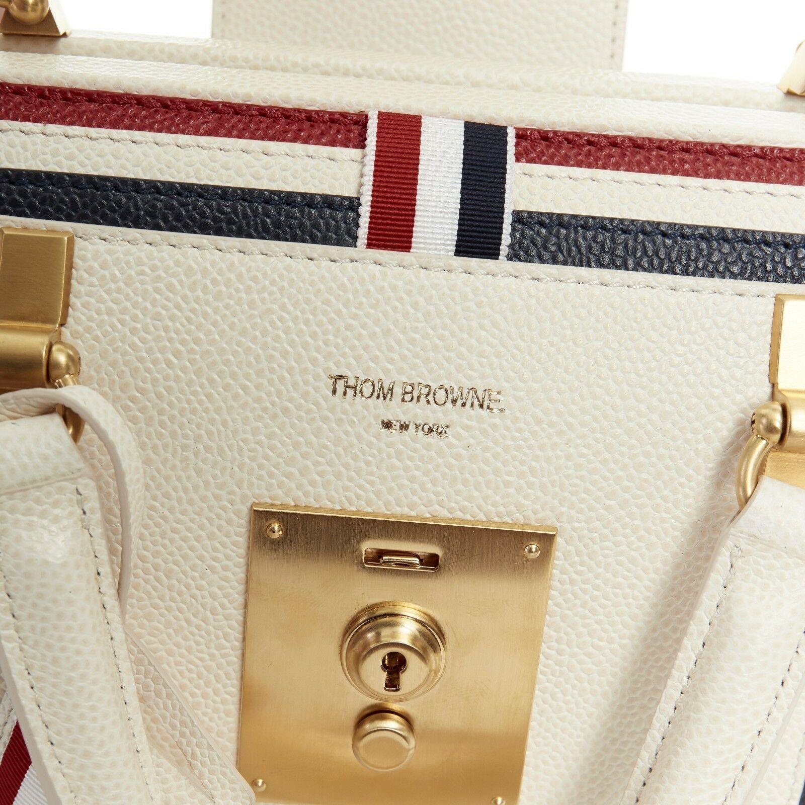 runway THOM BROWNE Mrs. Thom Tiny leather gold clasp lock crossbody doctor bag 6