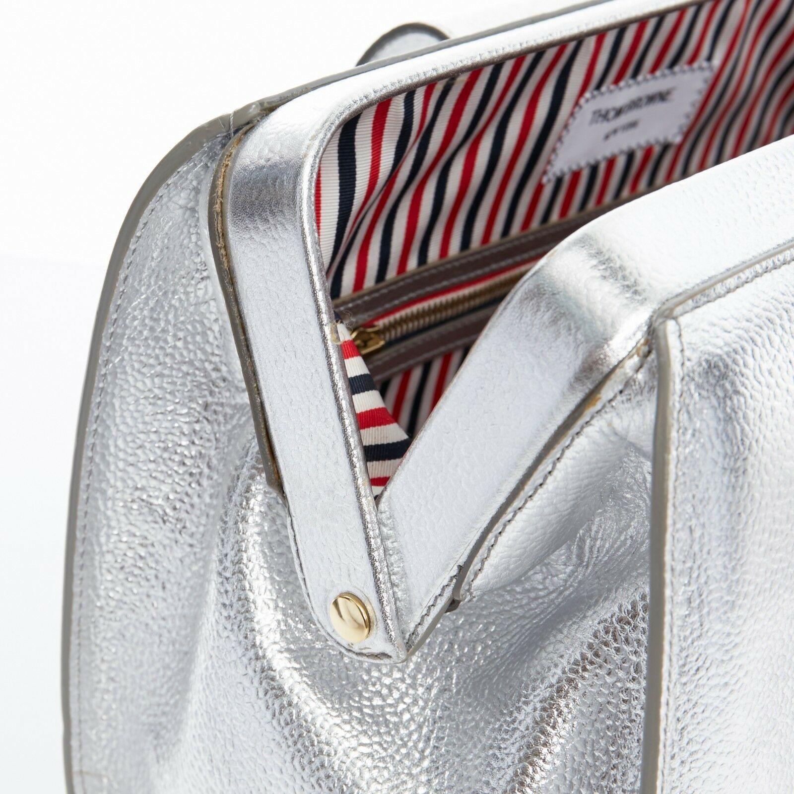 runway THOM BROWNE SS13 Mrs. Thom silver leather gold clasp lock doctor bag 2