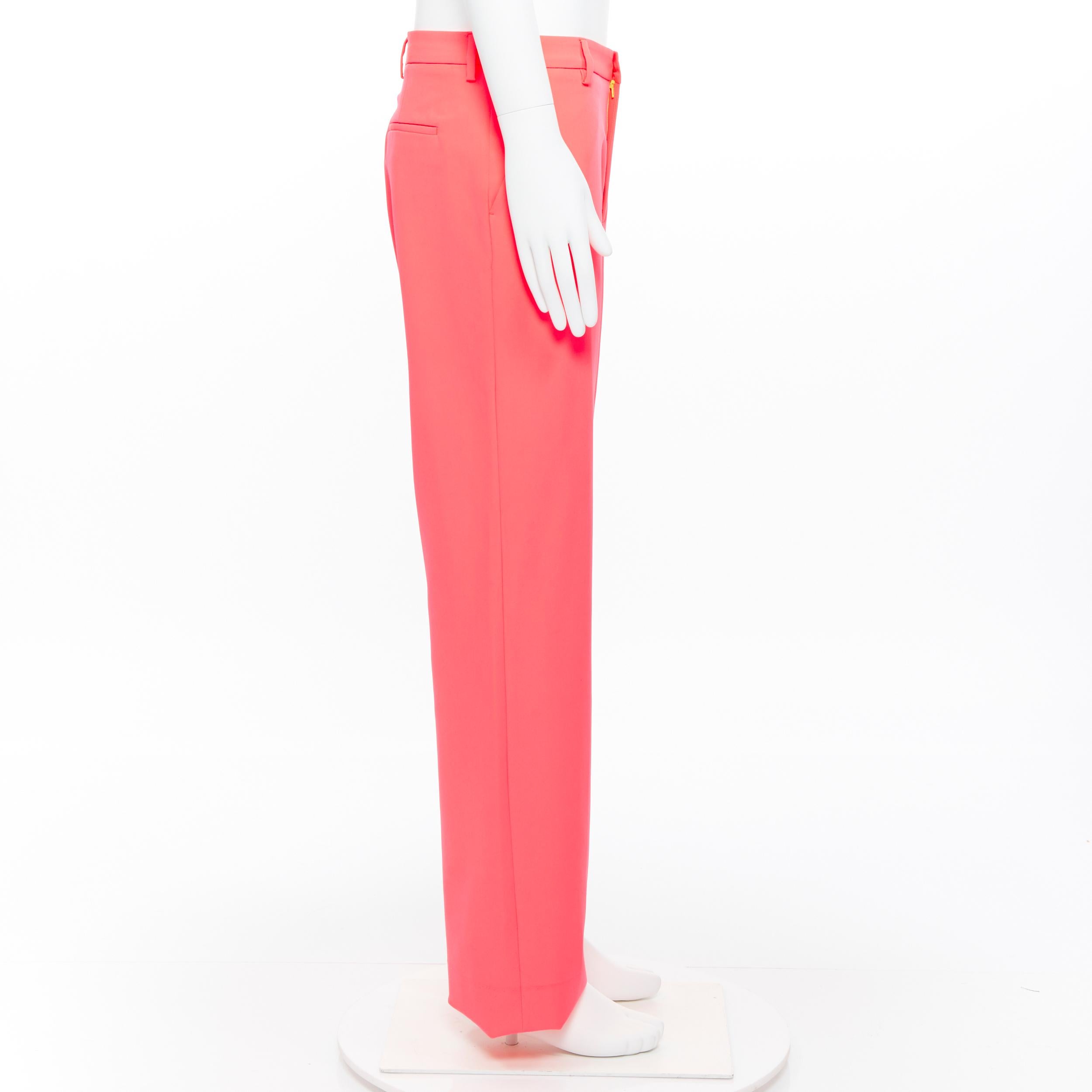 neon pink trousers