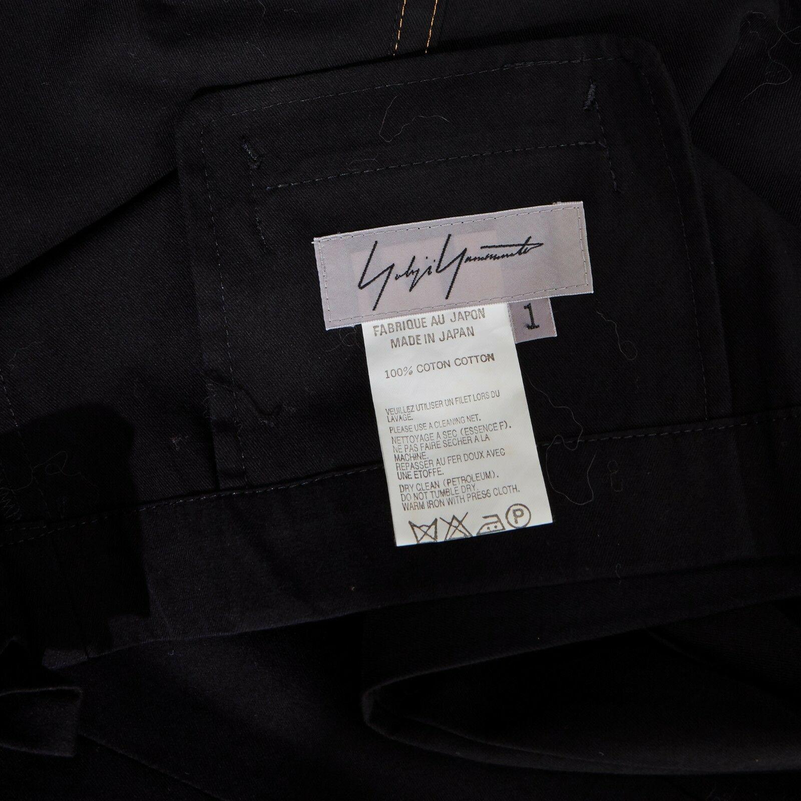 runway YOHJI YAMAMOTO SS08 black cotton contrast stitch casual jacket JP1 S 6