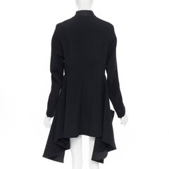 runway YVES SAINT LAURENT 2008 black wool cropped front draped tail bolero FR38