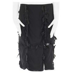 Yves Saint Laurent Tom Ford for Yves Saint Laurent gonna in seta nera impreziosita da nastri M. I.