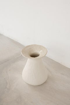 handmade organic white ceramic vase  RUPA N.8