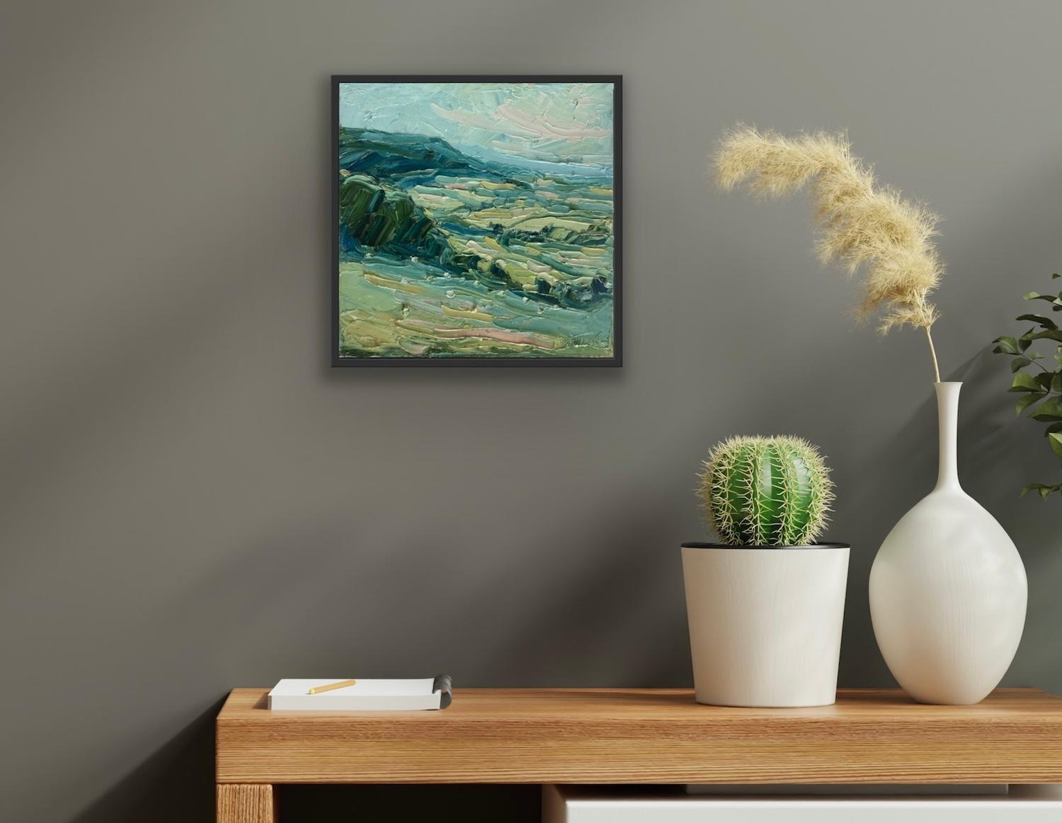 Stinchcombe Hill, Rupert Aker, Original painting, Landscape art, Oil on Canvas For Sale 1