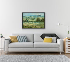 Towards the Malvern Hills by Rupert Aker, Landscape art, Impressionist, Impasto