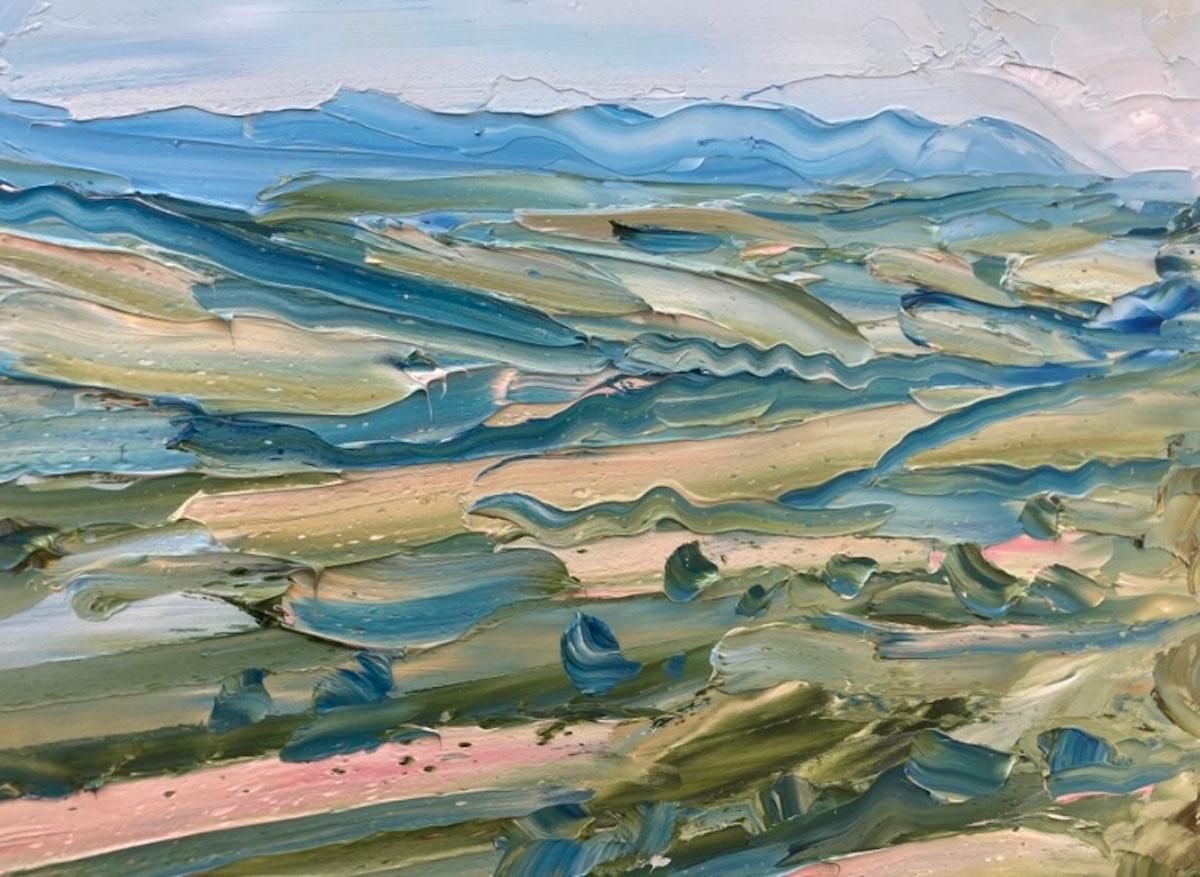 „Towards the Malvern Hills“ von Rupert Aker, Landschaftskunst, Impressionist, Impasto (Zeitgenössisch), Painting, von Rupert Aker 