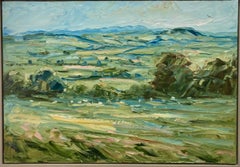 Towards the Malvern Hills by Rupert Aker, Landscape art, Impressionist, Impasto