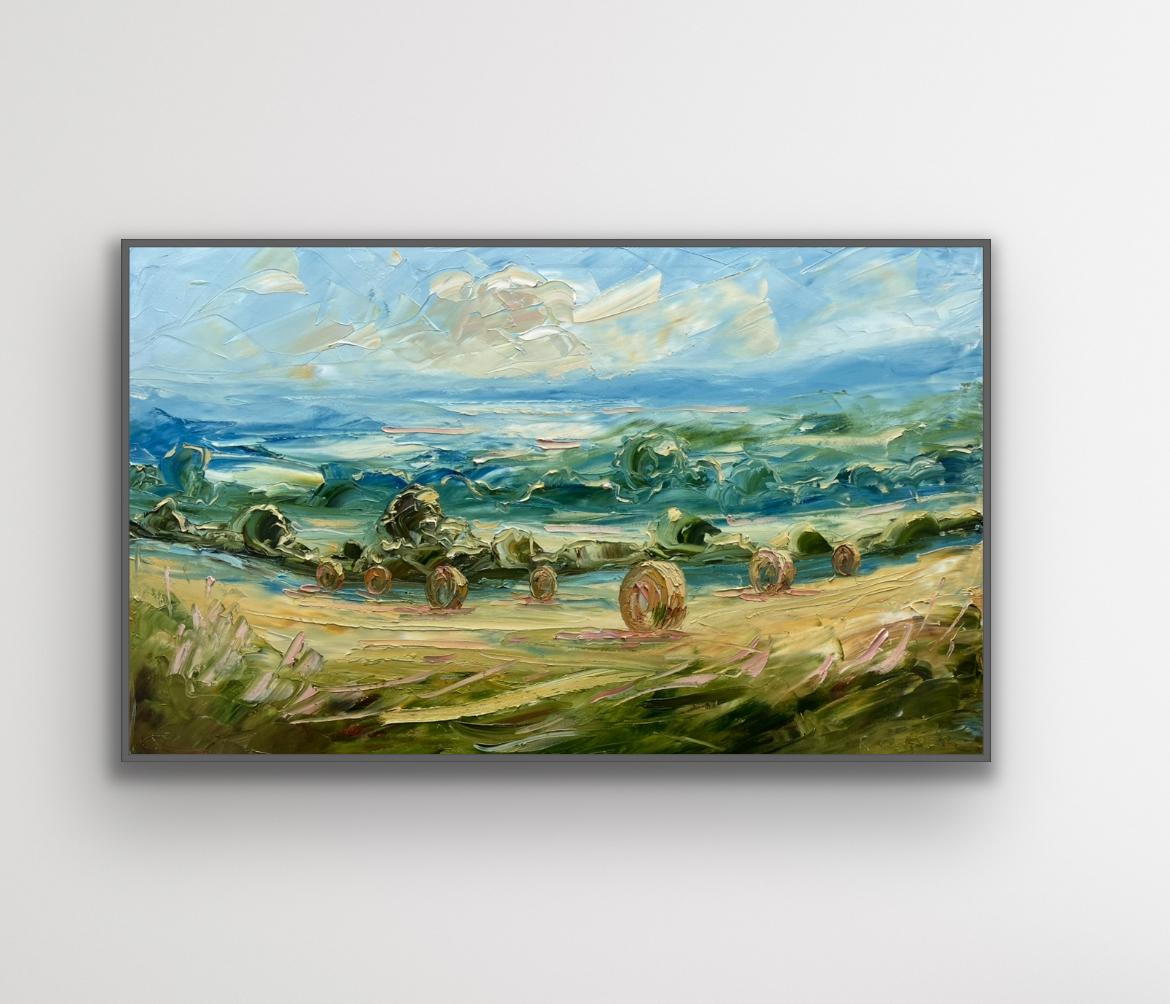 Grandes balas sobre Windrush - Original, paisaje en venta 1