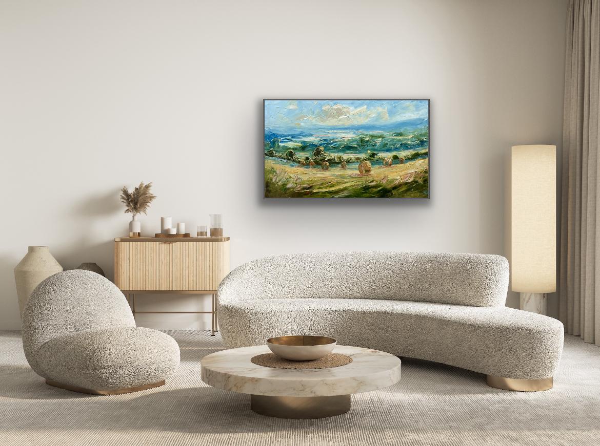 Grandes balas sobre Windrush - Original, paisaje en venta 4