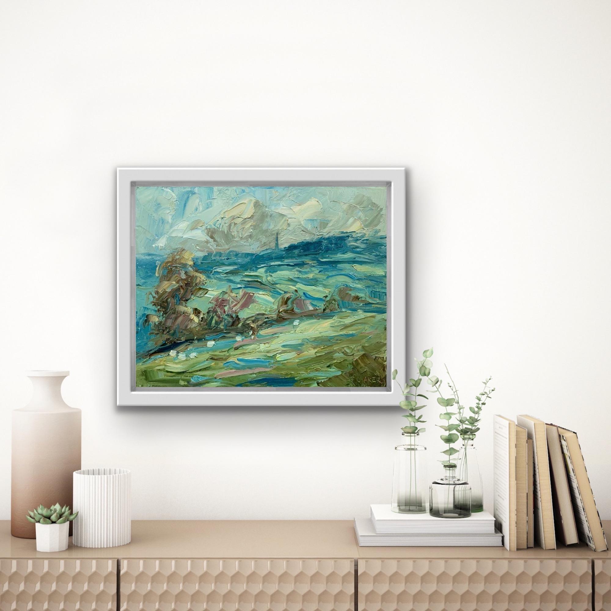 Burford de Barrington II, Pintura original de Cotswold, Obra de arte Paisaje suave en venta 4