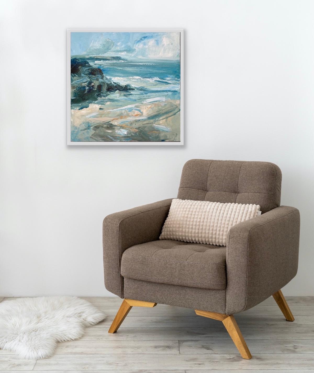 Cardigan Bay - Abstract Impressionist Painting by Rupert Aker