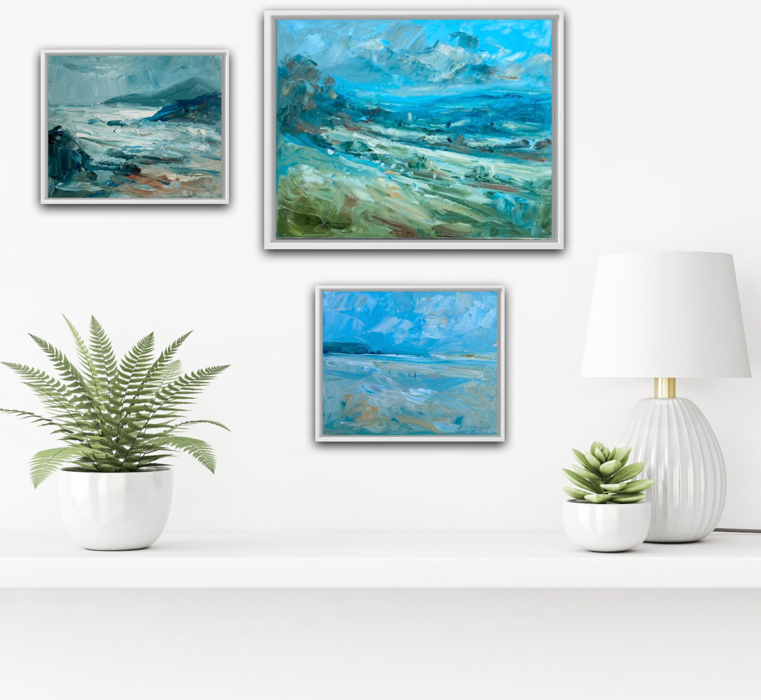 Chipping Campden, Bahía de Daymer y Playa de Barricane, Woolacombe - Painting Impresionista de Rupert Aker
