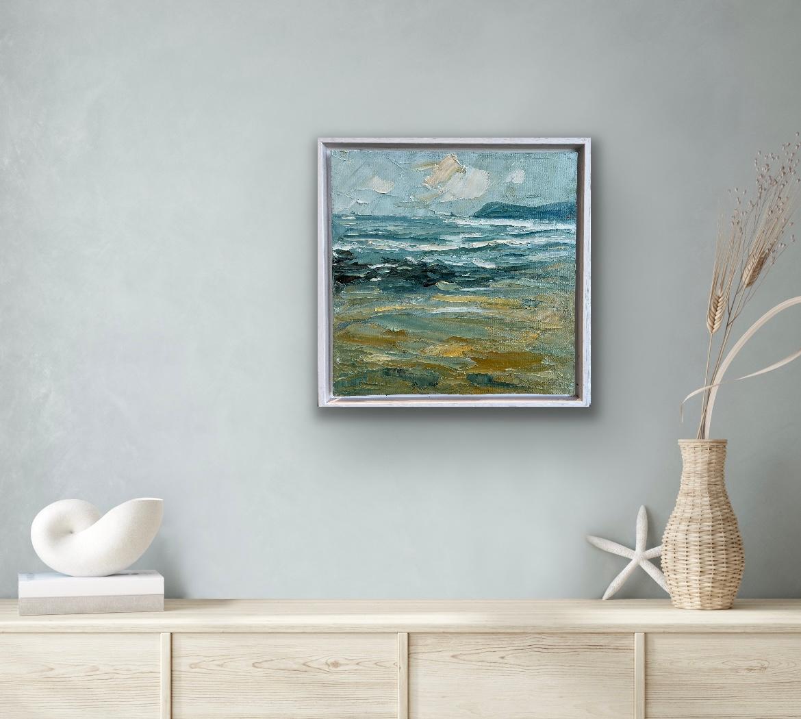 Constantine Bay & Daymer Bay, Diptychon, Originalgemälde, Landschaft im Angebot 2