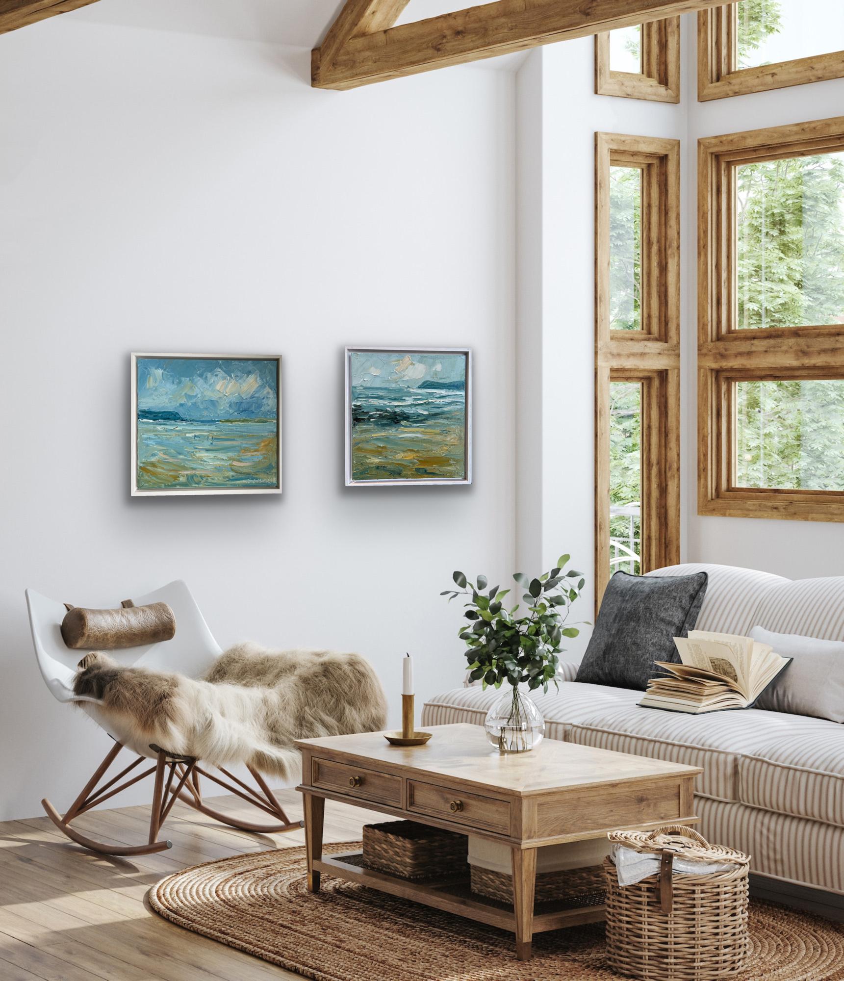 Constantine Bay & Daymer Bay, diptych, Original painting, landscape
