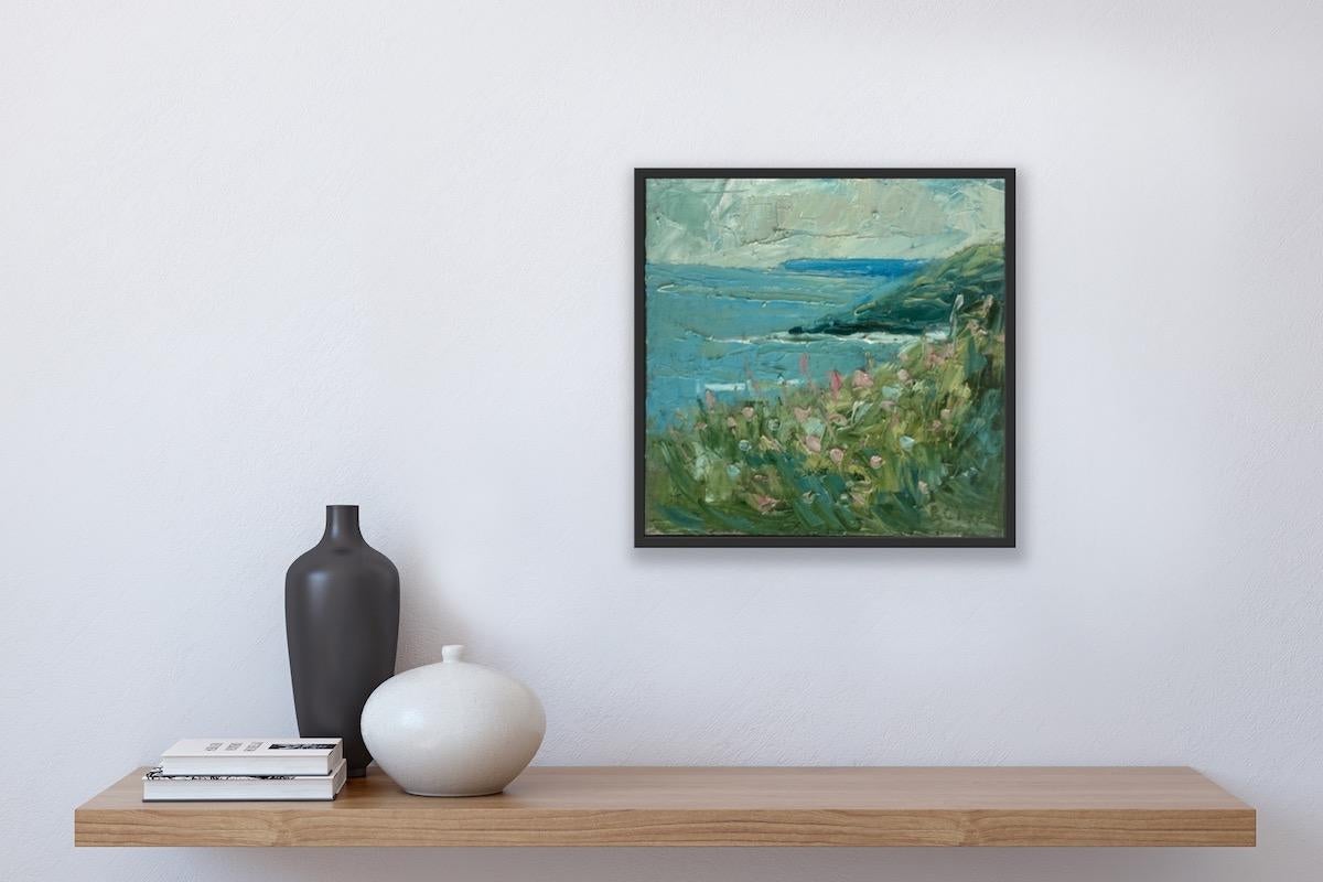 Côte de Cornish, Rupert Aker, peinture originale, huile sur toile, art du paysage en vente 8