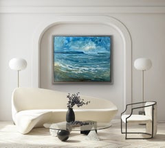 Daymer Bay from Hawker’s Cove, Padstow, Cornwall, Original painting, Coast, Sea