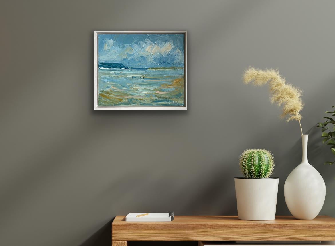 Daymer Bay, Original painting, landscape - Impressionist Painting by Rupert Aker