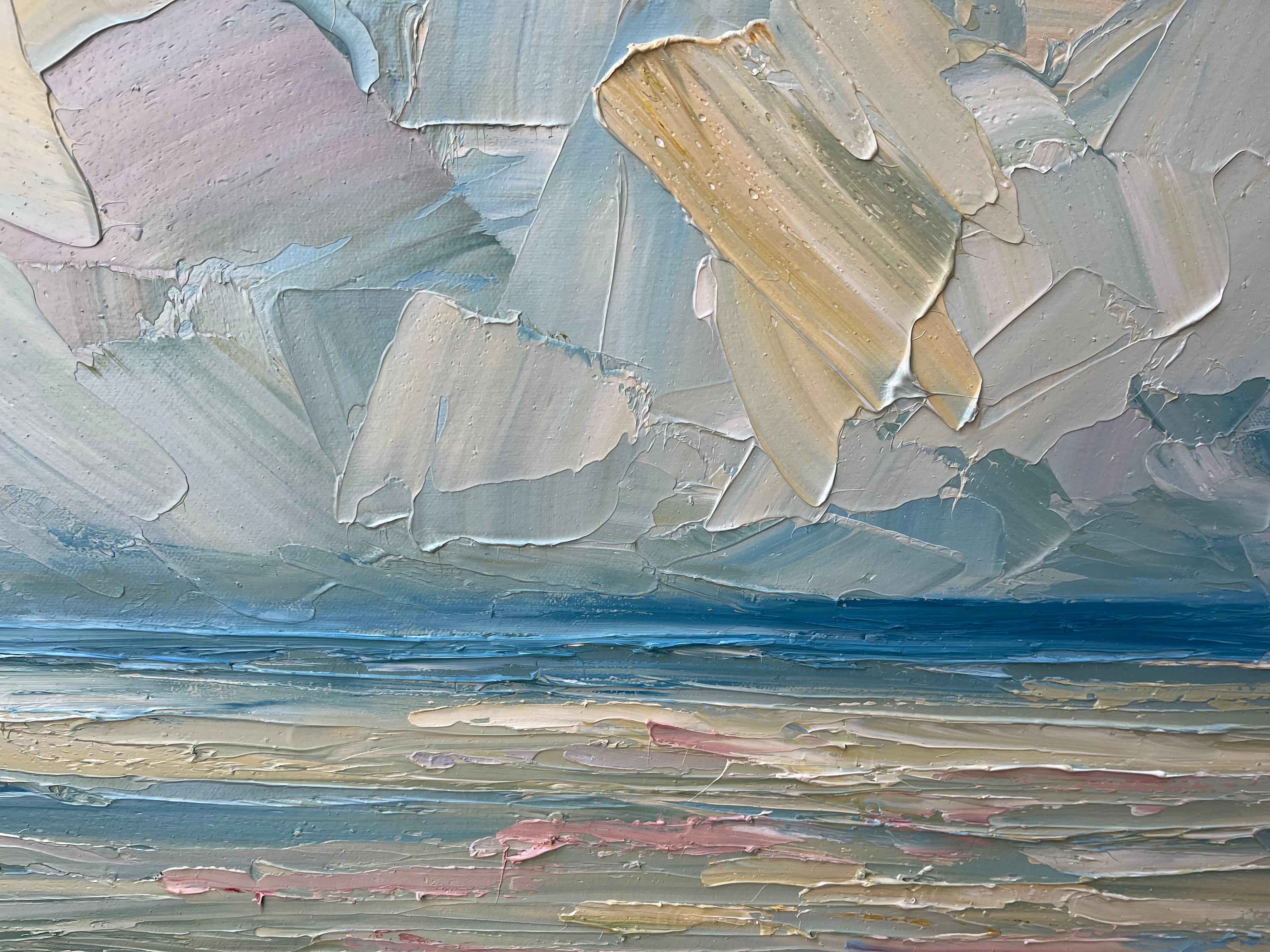 Daymer Bay, Original painting, Landscape, Seascape, Abstract, Beach, Cornwall For Sale 2