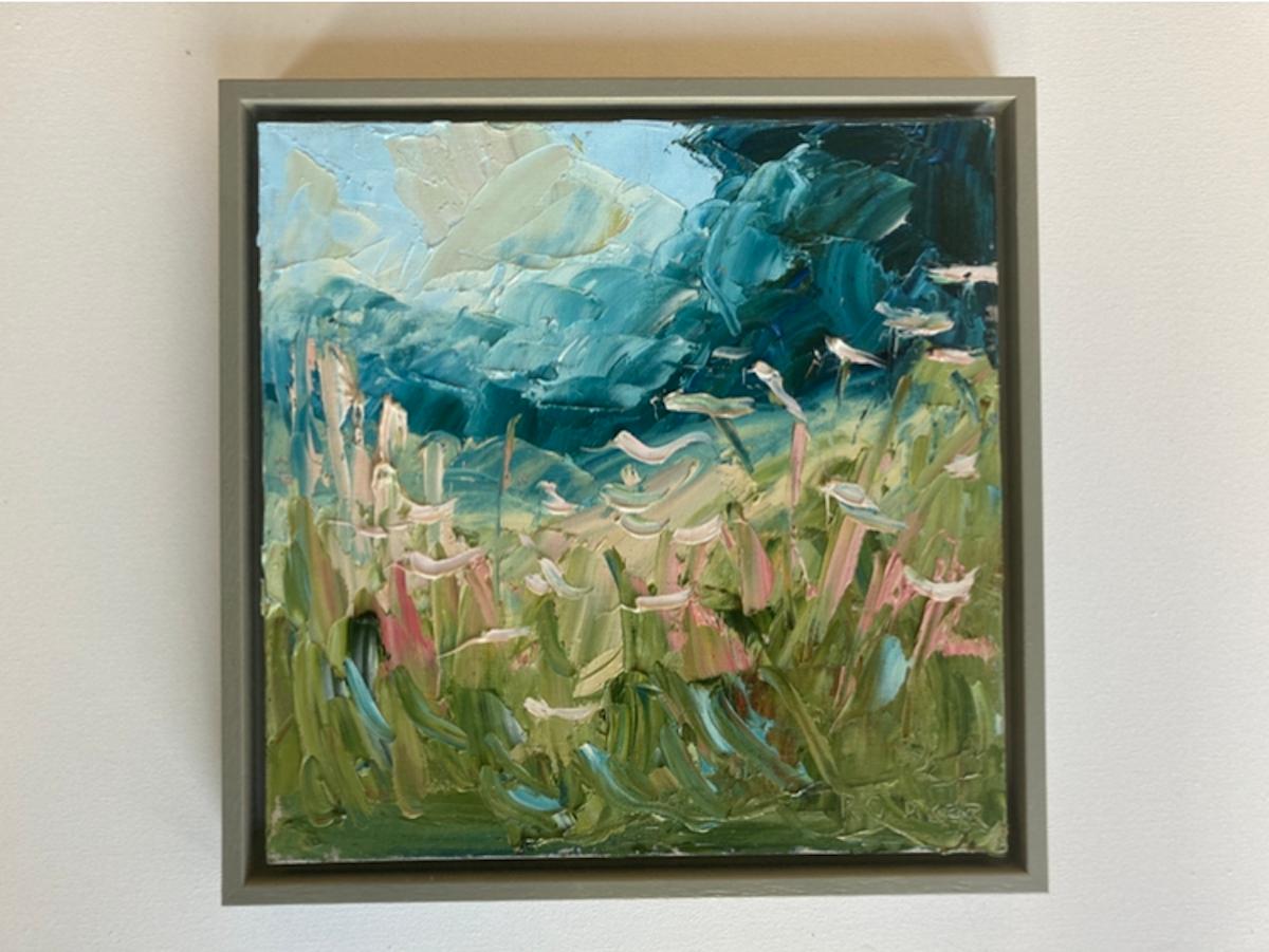 July Verge, Rupert Aker, peinture originale, paysage, paysage des Cotswolds  en vente 2