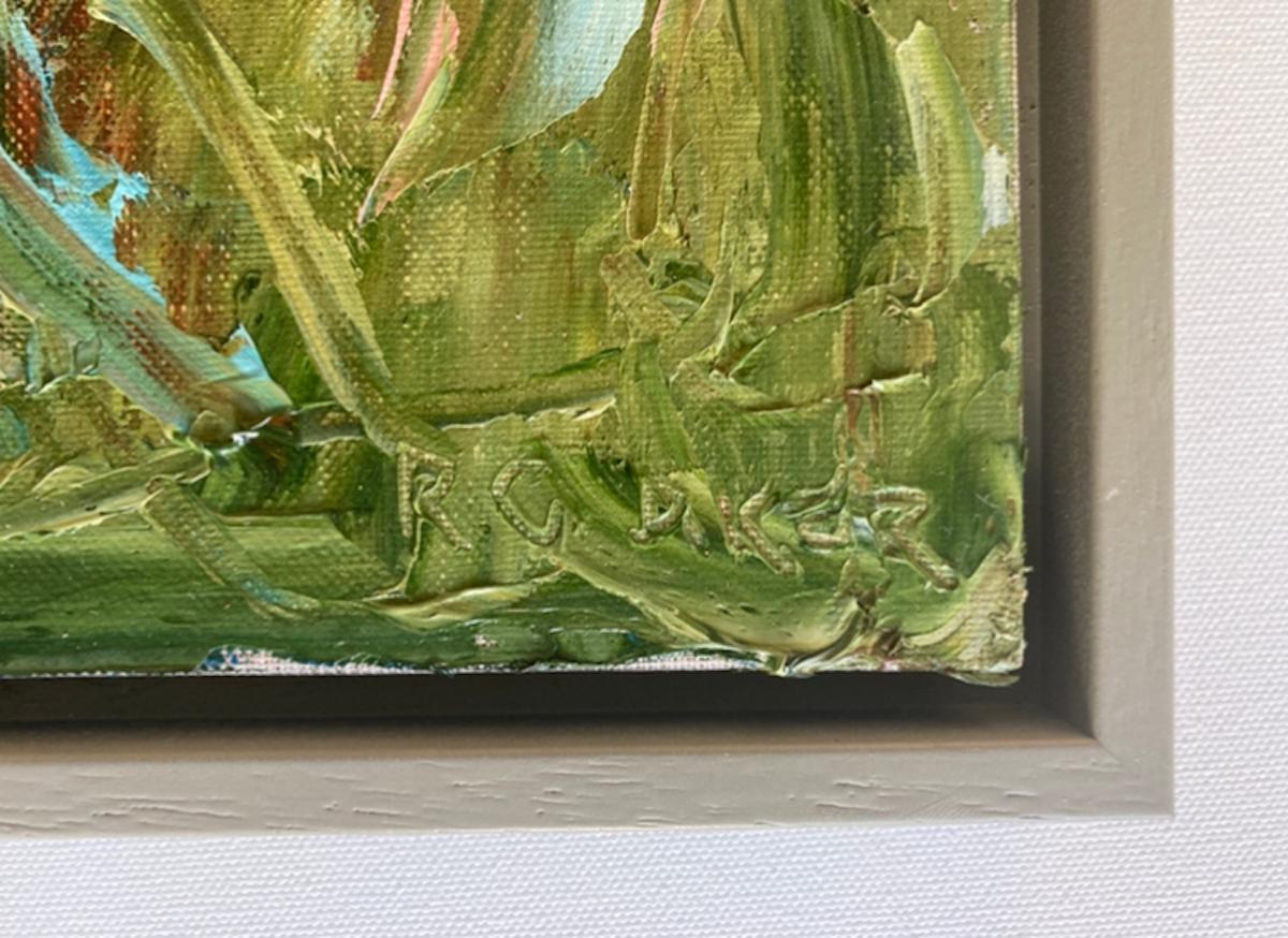 July Verge, Rupert Aker, peinture originale, paysage, paysage des Cotswolds en vente 4