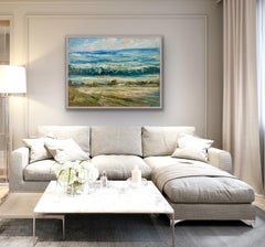 Longborough, Landscape art, Oil painting, Cotswold Landscape, Rural English Art