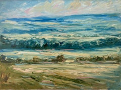 Longborough, Landscape art, Oil painting, Cotswold Landscape, Rural English Art