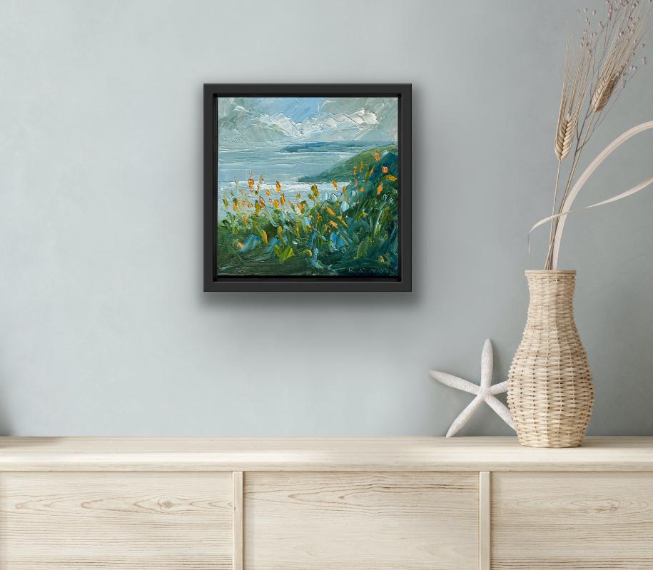 Montbretia, seascape, landscape, nature, impressionist For Sale 3