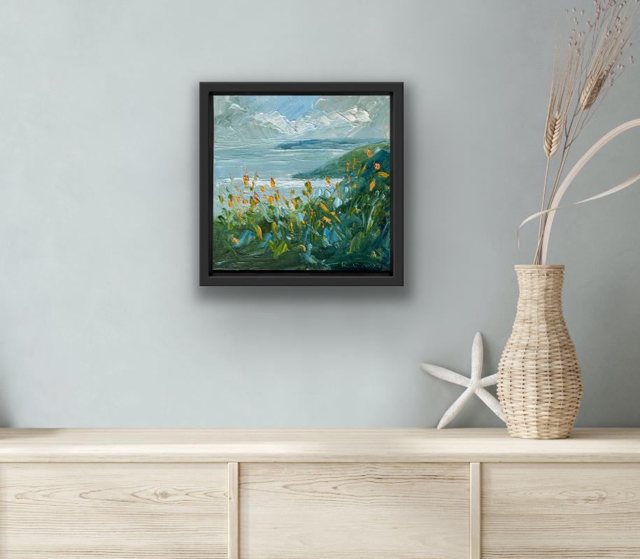 Montbretia, seascape, landscape, nature, impressionist  For Sale 3