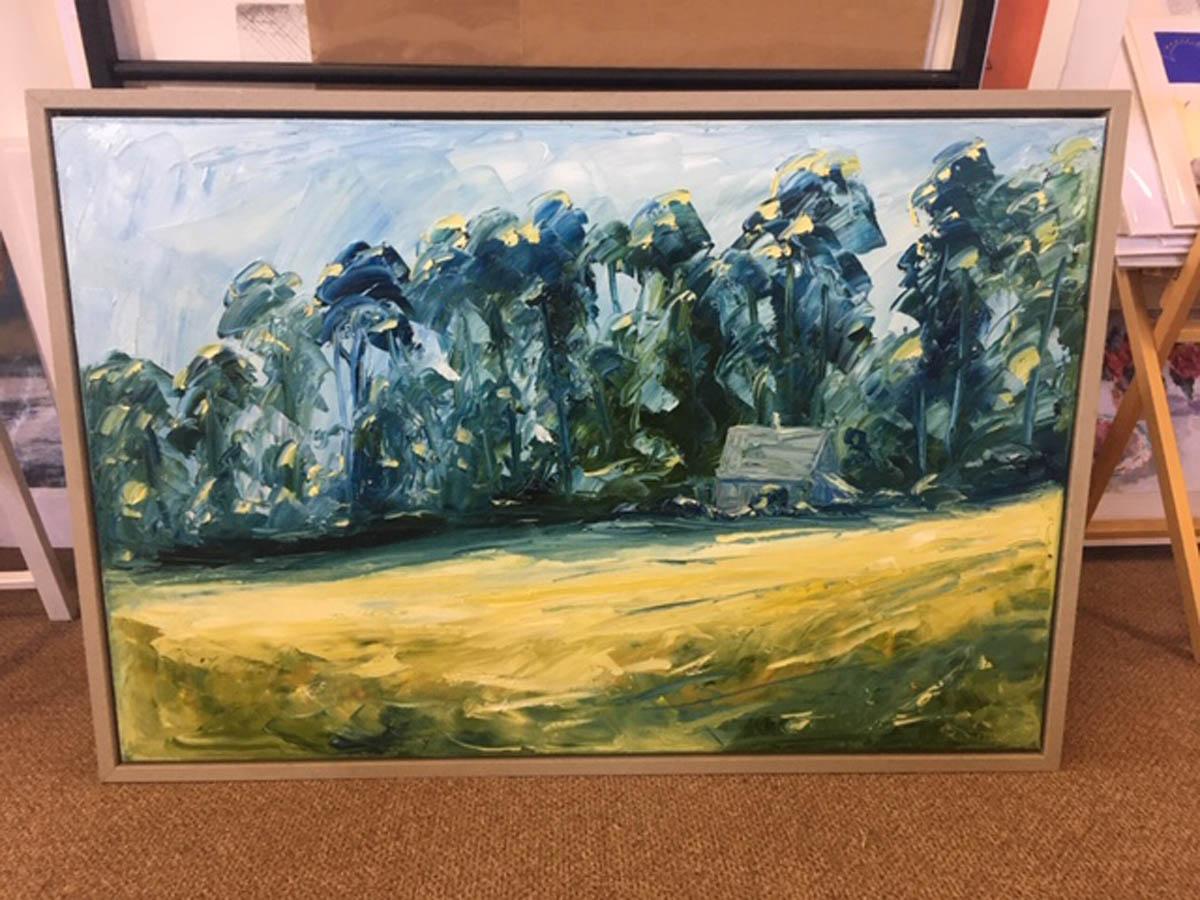 Rupert Aker Landscape Painting - Near Soho Farmhouse, Great Tew, Oxfordshire BY RUPERT AKER, Original Painting