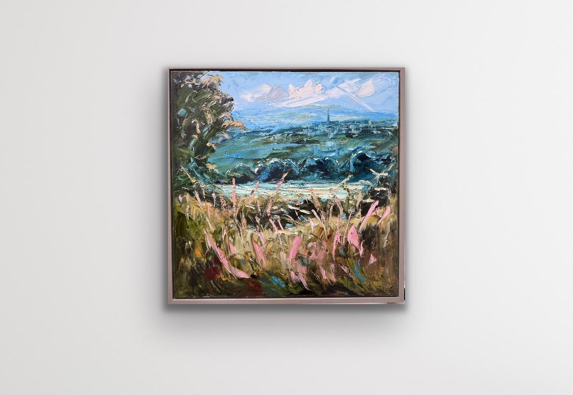 Atardecer en Painswick - Original, paisaje, Impresionista en venta 1