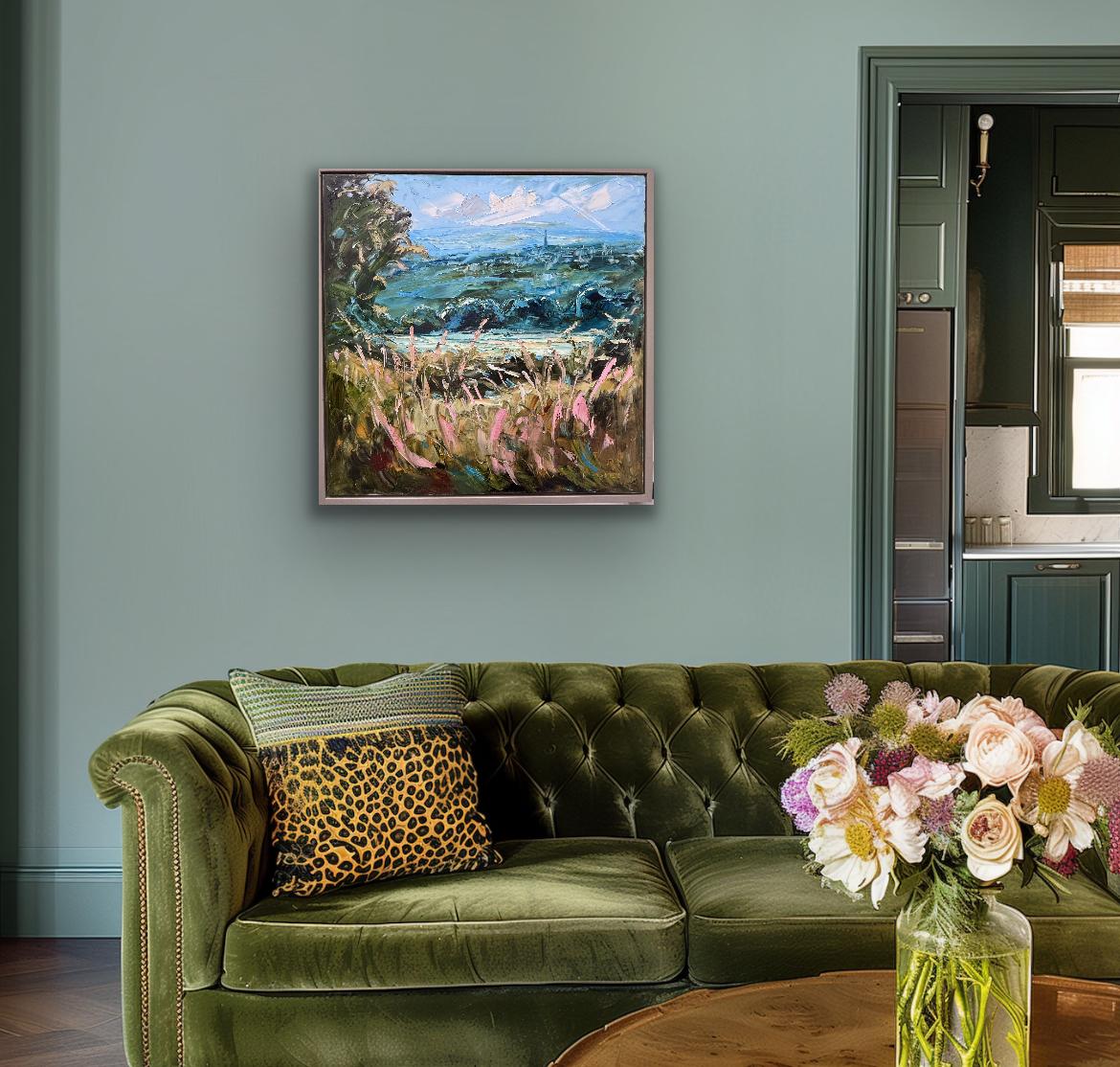 Atardecer en Painswick - Original, paisaje, Impresionista en venta 4