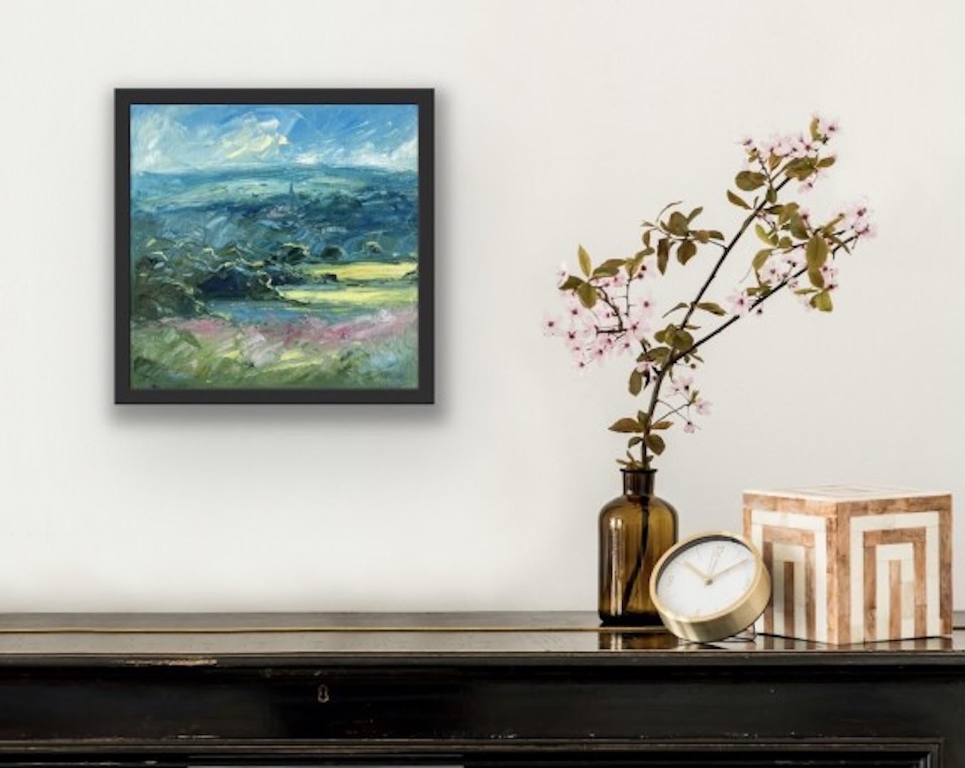 Painswick, Rupert Aker, Obra de arte asequible, Pintura original Paisaje de Cotswold en venta 3