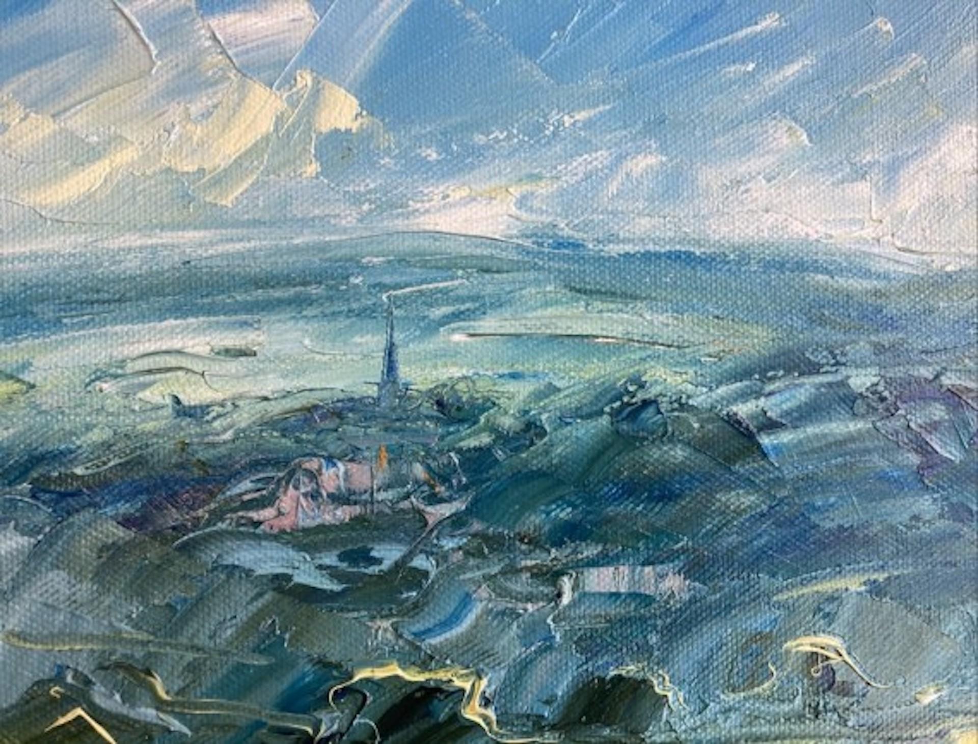 Painswick, Rupert Aker, Obra de arte asequible, Pintura original Paisaje de Cotswold en venta 8