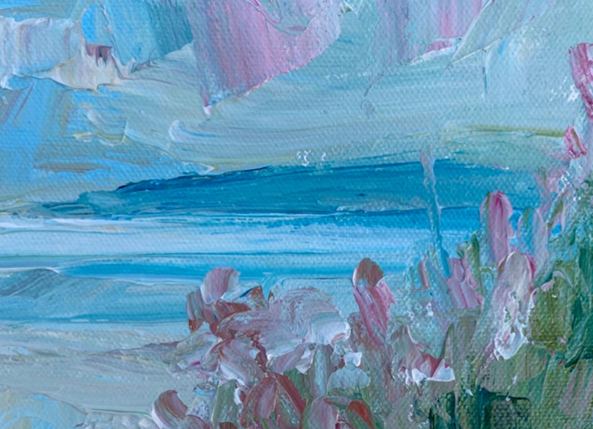 Pink Seascape - Expressionist Painting by Rupert Aker