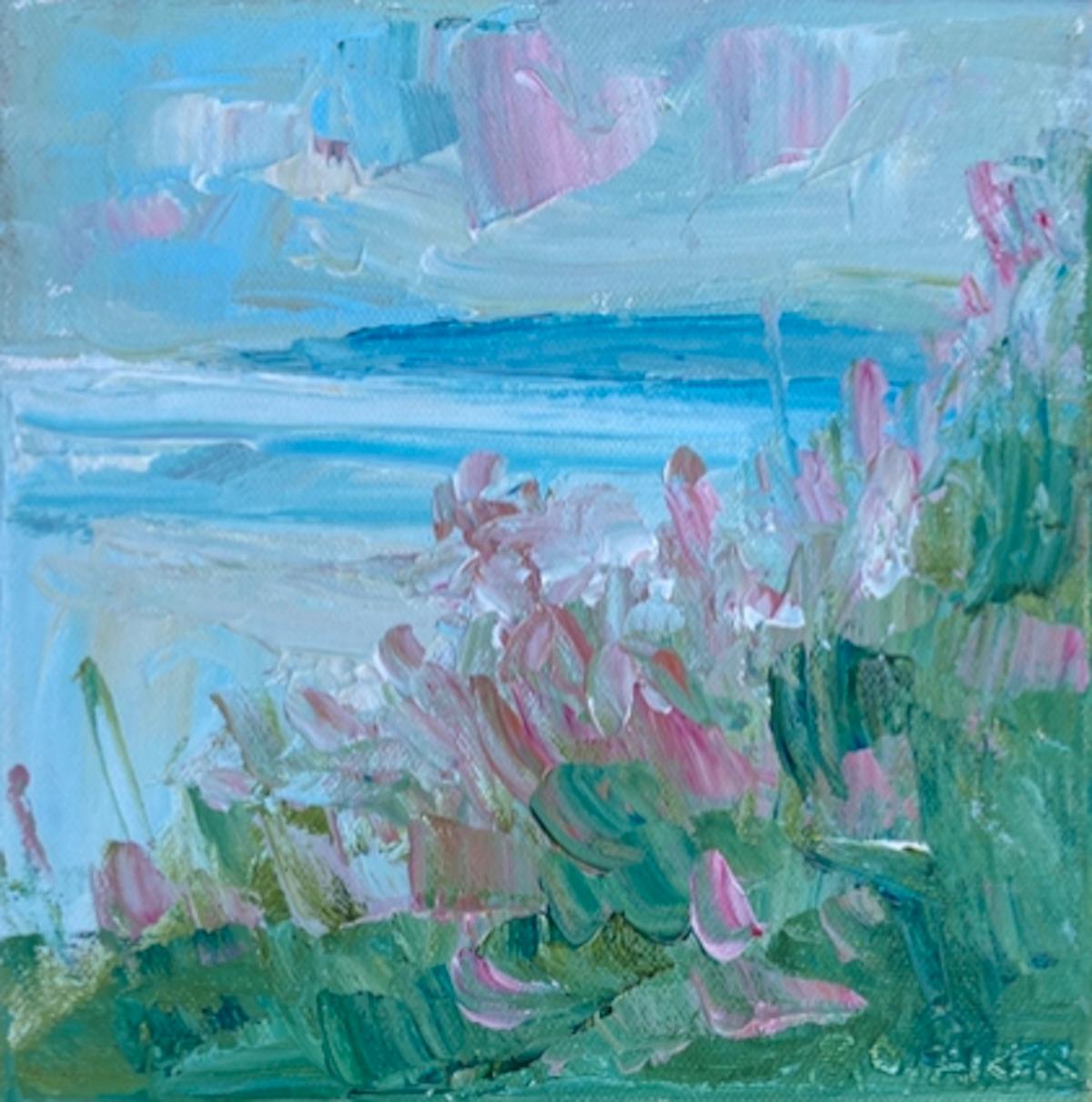 Rupert Aker Landscape Painting - Pink Seascape