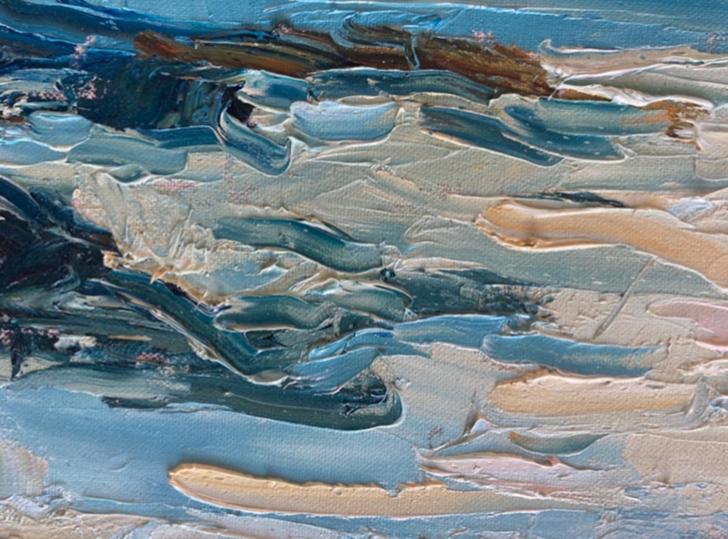 Polzeath Rocks, Rupert Aker, Art de paysage contemporain, huile sur toile, 2022 en vente 5
