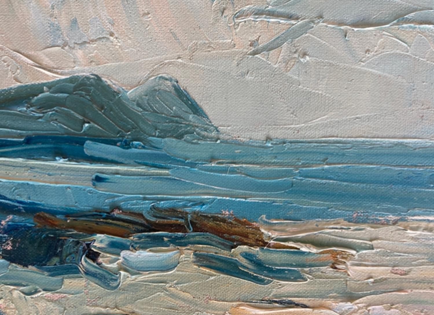 Polzeath Rocks, Rupert Aker, Art de paysage contemporain, huile sur toile, 2022 en vente 6